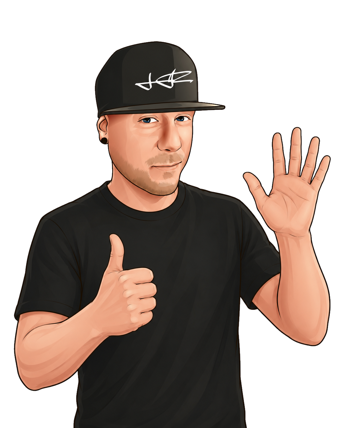 Illustrated avatar of Joe Pimentel waving and giving a thumbs up